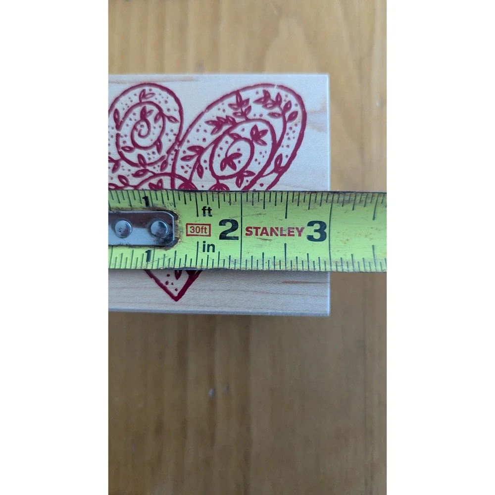 Great Impressions Wood Rubber Stamps Hearts Love‎ Set of 3 Valentine Craft